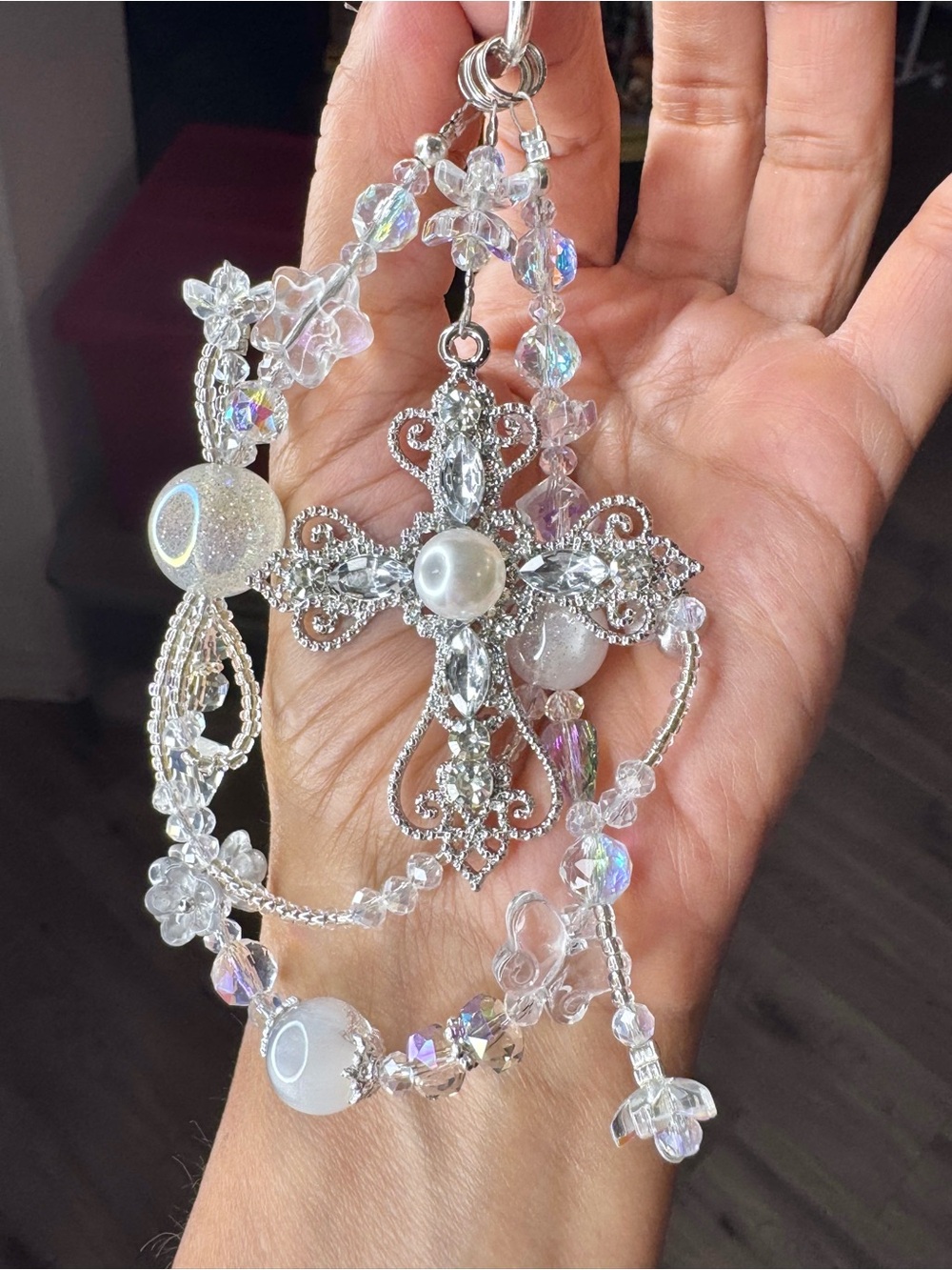 Bling Cross bag phone charm keychain